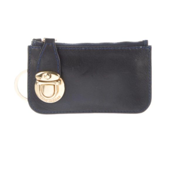 Marc Jacobs Bags Marc Jacobs Keychain Pouch Navy Leather With Gold
